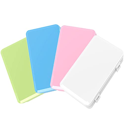 Caja de almacenamiento para máscaras, 4 unidades, portátil, de plástico, para cubrir la cara, reutilizable, plegable Cover