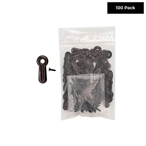 Image of 1 inch Black Photo Frame Turn Button Fasteners with Screws Pack of 100 Picture Frame Hardware Backing Clips