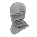 YEJBBUC Pasamontañas de ciclismo, máscara de cara completa, bufanda, calentador de cuello para esquí, color gris
