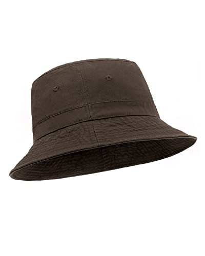 Zylioo Chapeau Bobs Délavé XXL Grands Chapeaux Seau de Pêche Chapeau de Soleil de Pêche Vintage pour Grosses Têtes Cover