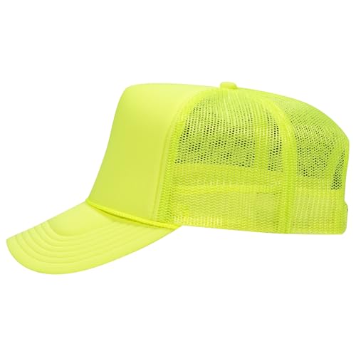 Image of OTTO Polyester Foam Front 5 Panel High Crown Mesh Back Trucker Hats in 97, Bulk, Wholesale
