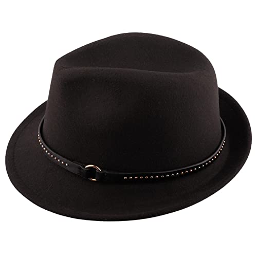 Image of The Tie Hub Fedora Hat for Men & Women|Wide Brim Felt, Sun hat, Beach Hat, Summer Hat, Party hat, Stylish hat