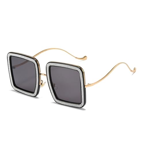 Lunettes de soleil de vacances monture carrée métal outdoor