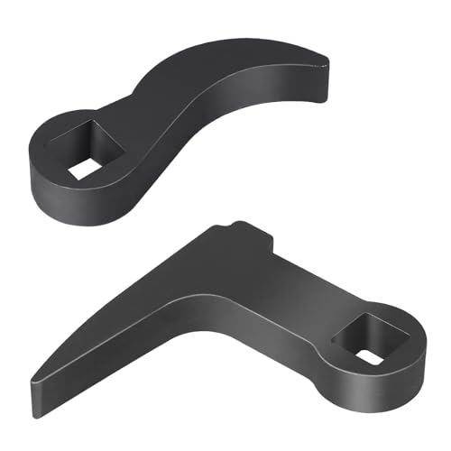 CNSPEED 2pcs Pry Bar Wrench Adaptor Head 1/2 D 8pt (Square) Profile & 90 Degree Crowbar Hammerable Rolling Head Pry Bar Adapter Adjustable Angle Head Crowbar Adapter Head Tools for Tight Spaces