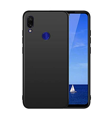 Image of Mobile Back Cover Case for Xiaomi Redmi Note 7 Pro (Silicone Case|CameraProtection|Black SC1510)