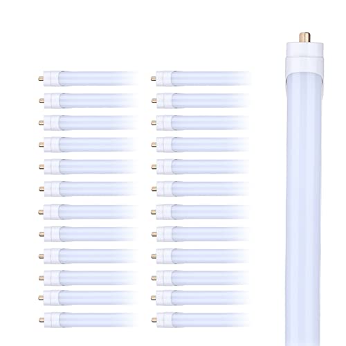 Shop Light 8FT, T8 T10 T12 LED Light Tube, 8 Foot FA8 Single Pin, 45W (100W Equivalent), 5000K Frosted/Milky Cover, Dual-Ended Power, Fluorescent Light Bulbs Replacement (25Pack),Ship from USA Shop Light 8FT, T8 T10 T12 LED Light Tube, 8 Foot FA8 Single Pin, 45W (100W Equivalent), 5000K Frosted/Milky Cover, Dual-Ended Power, Fluorescent Light Bulbs Replacement (25Pack),Ship from USA