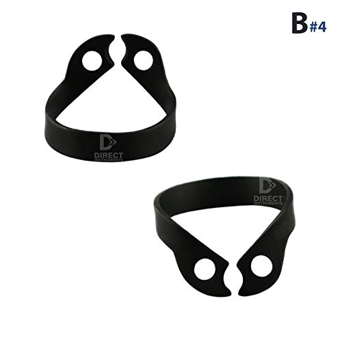 Black Color Coated Brinker Dental Clamps Rubber Dam Universal Tissue Retractors B1-B2-B3-B4-B5-B6 (Black)