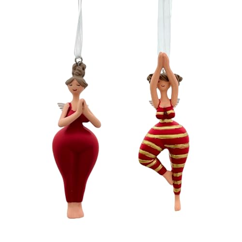Gall&Zick Yoga Engel Hänger Set (2 STK) – handbemalte...
