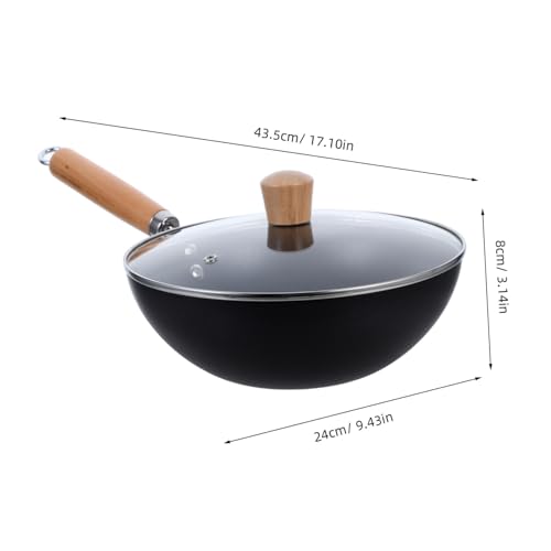 Wok de hierro con tapa para cocina por inducción miniatura 2