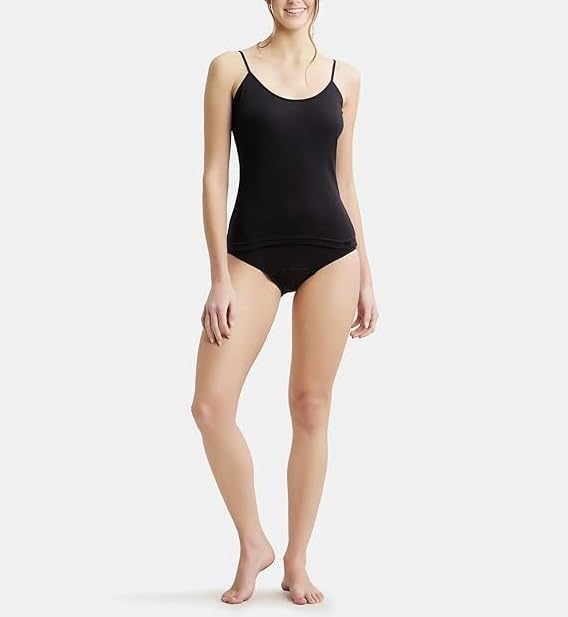 Image of Ultra Soft Cotton Regular Fit Spaghetti Camisole for Women Pack of 3