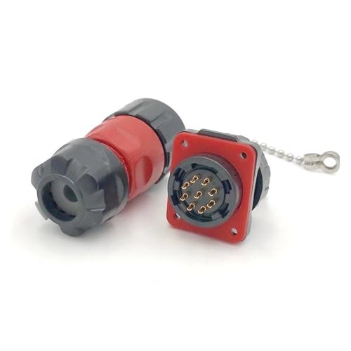 Connecteur de signal d'alimentation 9 broches étanche IP67 femelle mâle pour câble extérieur