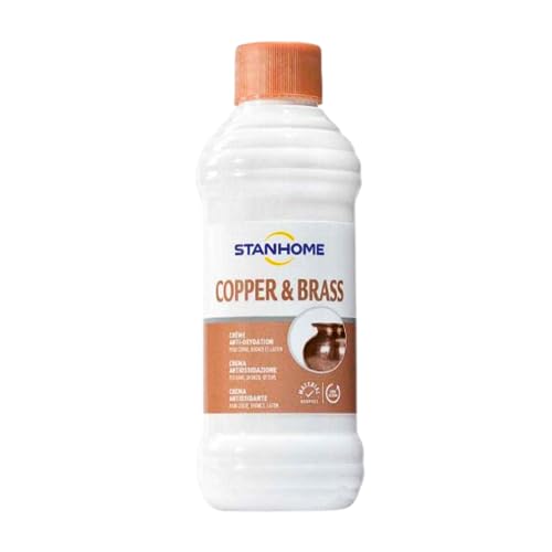 Stanhome Copper Brass Loción Limpiadora de Cobre, Bronce y Latón - Aumenta brillo, limpia y elimina suciedad, Previene oxidación (250ml)