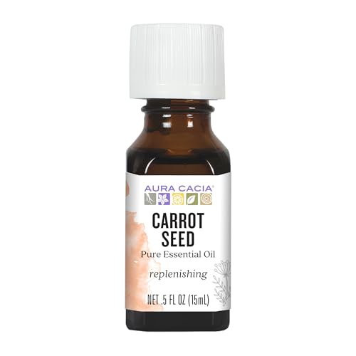 Aceite esencial de semilla de zanahoria Aura Cacia 0.5 oz miniatura 1