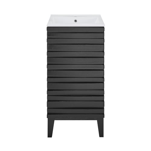 Image of Swiss Madison Cascade 18 inch Bathroom Vanity in Black