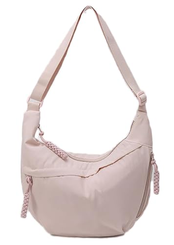 Image of Hobo Bag for Women Men Crescent Shoulder Bag Retro Nylon Canvas Crossbody Bag Slouchy Corduroy Dumpling Bag Purse | Retro