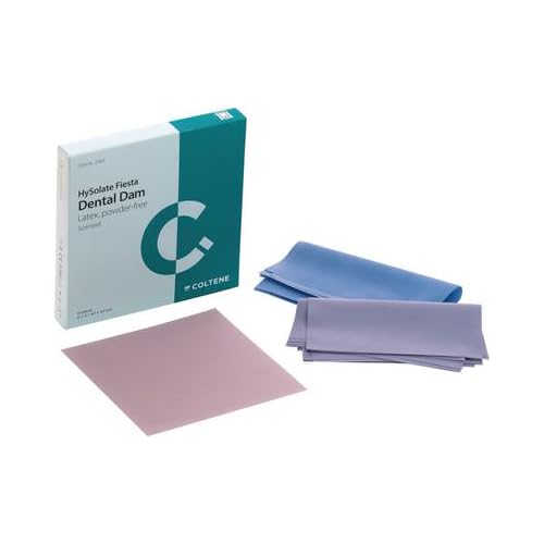 Coltene Whaledent 60034438 HySolate Fiesta Latex Dental Dam 6 X 6 Assorted Heavy 36/Pk