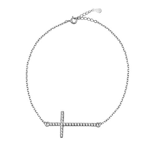 Preisvergleich Produktbild Sofia Milani Damen-Armband Kreuz Anhänger 925 Silber 30023