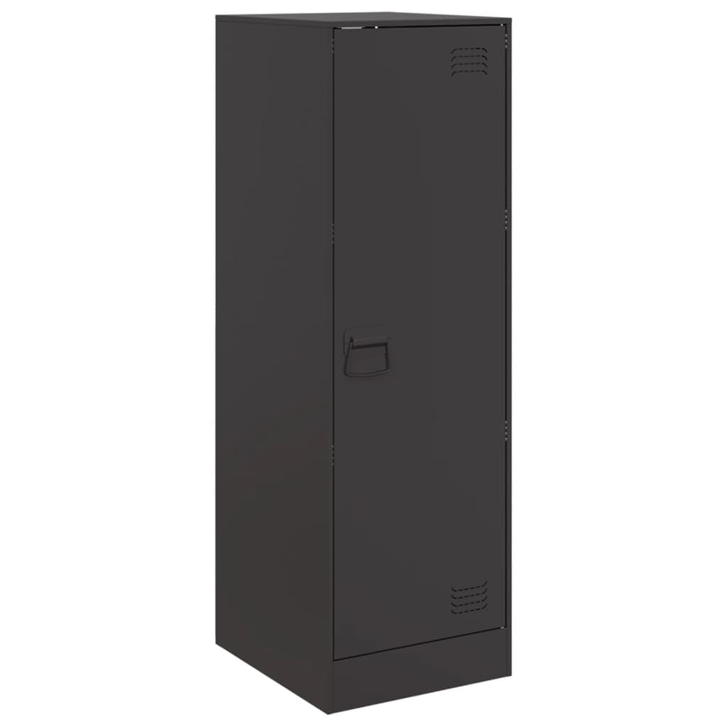 LAPOOH Kredens czarny, 34,5 x 39 x 107 cm, stal, komoda, komoda do sypialni, szafka komodowa, komoda kuchenna, komoda, komoda do korytarza, szafka - 841703