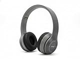 BfsTeckt P47 Wireless Bluetooth Headphones with Deep Bass Sound,Comfortable Cushioned Earpads for Music and Calls (Grey)