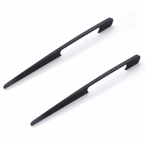 LAPO 18 Inch Drawer & Cabinet Handles for Kitchen, Stylish Black Window Pull Handles for Modern Furniture (Black Finish, 18 Inch, Pack of 3)