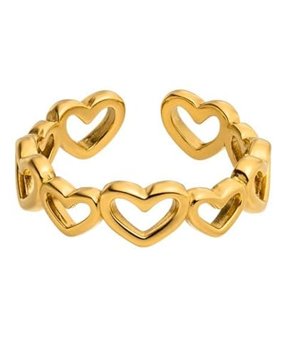Bijoux intemporels et significatifs avec bague ouverte cœur en acier