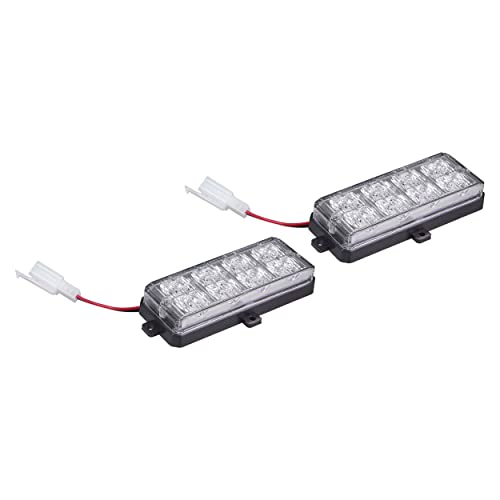 Kit de luces estroboscópicas HEISE de rejilla ámbar 8 LED 2 unidades 2
