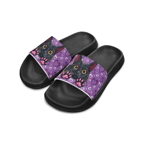 Kids Slide Sandals Cat Themed Anti-Slip Girls Boys Sandals for Beach