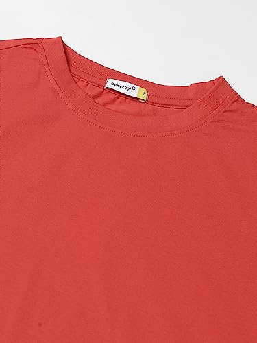 Image of Bewakoof Women's Solid Black Round Neck Short Sleeve Oversized Fit T-Shirt