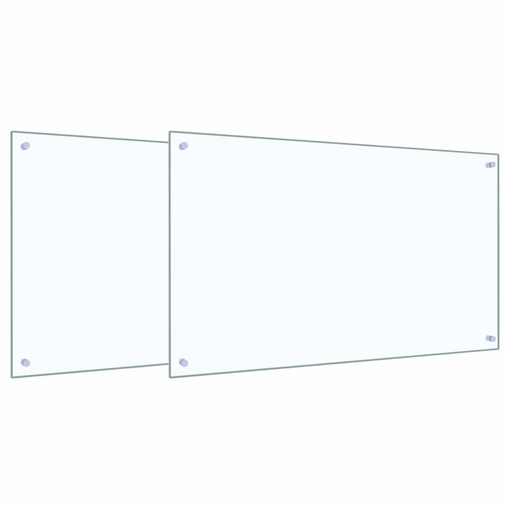Generisch Küchenrückwand 2 pcs Transparent 100 x 60 cm Gehärtetes Glas,Heim Garten,Küche Esszimmer,Küchenhelfer -utensilien-3415433