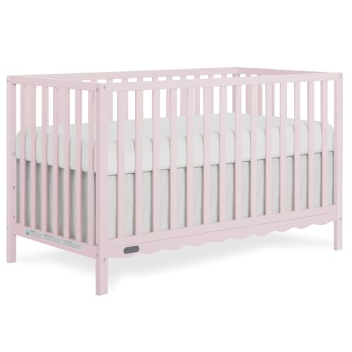 Image of Dream On Me Synergy Wave 5-in-1 Convertible Full Size Baby Crib, Pink