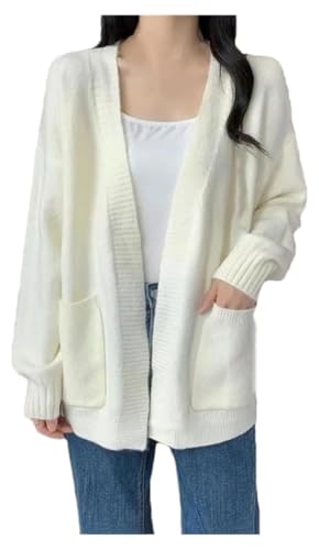 Chic Women's V-Neck Knitted Cardigan Long Sleeve Loose Fit Autumn/Winter