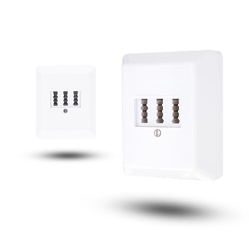 BIGtec TAE Dose Telefondose Aufputz NFF AP Anschlussdose 3x6-polig signalweiß weiß Telefon DSL-Splitter Fax Modem Router Anrufbeantworter
