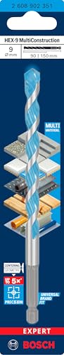 Bosch 1x EXPERT HEX-9 MultiConstruction Bohrer (für Beton, Weiche Fliesen, Ø 9,00 mm, Professional Zubehör Bohrmaschine/Schrauber) – Ansicht 2