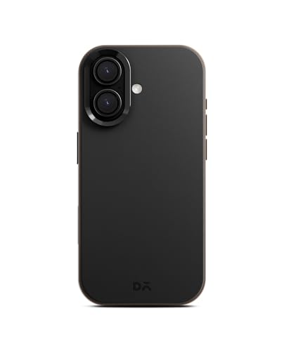 Image of DailyObjects Leatherite Case for iPhone 16 Compatible with Mag-Safe Wireless Charging | Black-Beige Hybrid Magnetic Back Cover