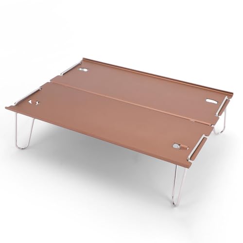 Image of CALANDIS Camping Table Folding Table Mini Camping Furniture for Travel Barbecue Beach Light Brown | | Camping Furniture | Camping & Hiking