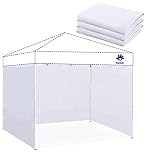 Fanpat Instant Canopy Walls for 12x12 FT Pop Up Canopy Frame, 99% UV Protection, Waterproof for Outdoor Events, White(3 Piece Canopy Sidewalls Only)