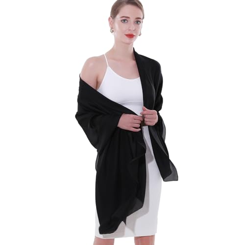 Womens Scarf Pashmina Shawls and Wraps for Evening Dresses Like Chiffon Silk Scarf for Bridal Weddings2