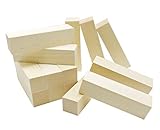 【Bloques de madera multipropósito】 Los bloques de madera sin terminar son fáciles de trabajar para tallar, tallar y dar forma a proyectos de madera creativos, manualidades de adornos, proyectos de arte de bricolaje. Empiece un nuevo pasatiempo, haga algo especial.