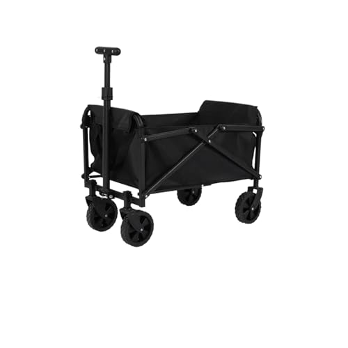 Carro de Picnic portátil Plegable for Acampar al Aire Libre, Coche Camping for Exteriores, Carrito pequeño(70cm Black)
