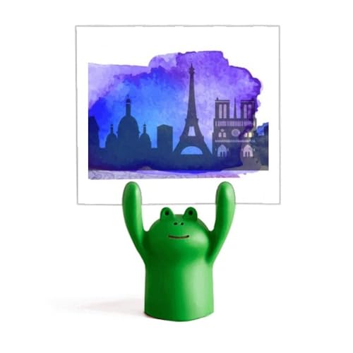 Porte-mémo grenouille Paris souvenir de France aquarelle bleu pour offrir
