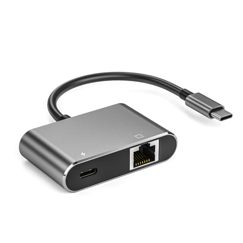 ULANSeN USB C to RJ45 LAN Ethernet Gigabit Network Adapter with Chippset AX88179 with 100W PD Charging for Windows/iOS/iPadOS/macOS/Linux