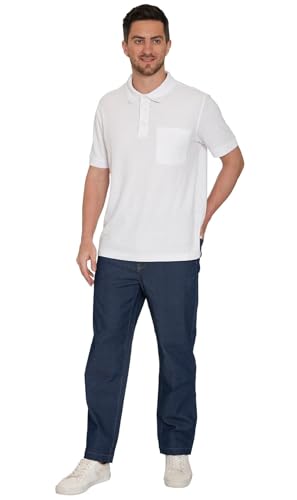 The Best Jeans for Men Over 50: Look Sharp, Feel Great in 2026 15 Men's Casual Elastic Waist Pull on Jeans in Denim & Twill Indigo Blue / 2XL