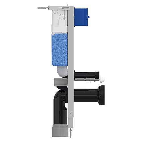 Ideal Standard ProSys Pneumatic Wall Hung Toilet Frame and Cistern, 820mm Height, 150mm Depth, Front or top Flush Operation, R031267, Blue/Grey/White