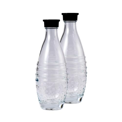 Glass Carbonating Bottle fits SodaStream Aqua Fizz, Crystal, and Penguin Sparkling Water Machines, Not for Plastic Bottle Machines, 2-Pack