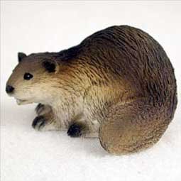 Beaver Miniature Figurine