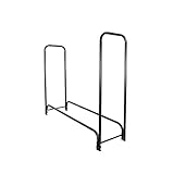  Bc-elec - HMFR-05 Holzspeicher aus schwarzem Stahl 150x36x120CM, Brennholzregal, Blocklager