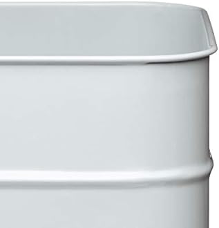 KitchenCraft Living Nostalgia Metal Kitchen Utensil Holder, Kitchen Storage Container Pot for Wooden Spoons, Cutlery and Cooking/Baking Tools, 15 x 16 cm - French Grey