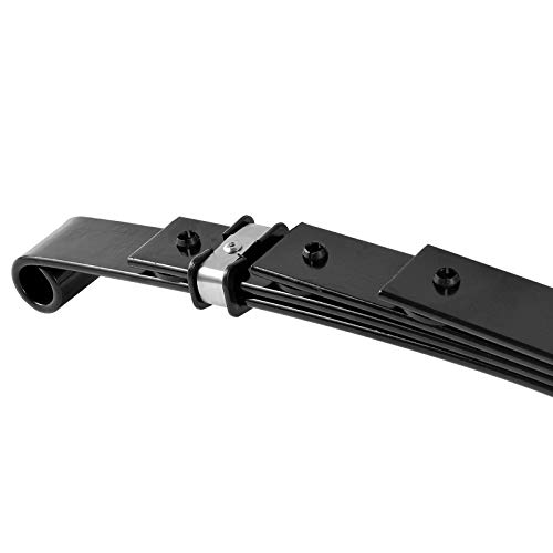 Roykaw Golf Cart Rear Leaf Spring Kit Compatible with EZGO TXT Gas and Electric Models, Included Bushings, Sleeves & U-Bolts, 4 Heavy Duty Stiff Springs, OEM# 70247-G01, 70474-G01, 70505-G01, 603109