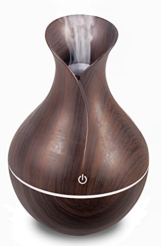 Umidificador De Ar Purificador Difusor de Aroma Usb Led Rgb 7 Cores Portátil (Marrom)