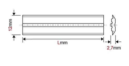 2 sztuki noży do heblowania CentroFix HSS-Standard 310x12x2,7 mm